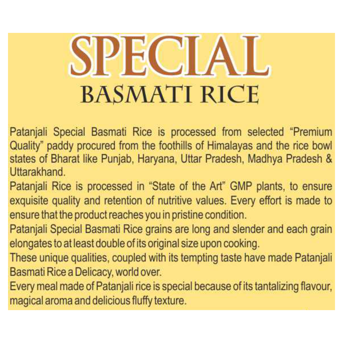 Patanjali Special Basmati Rice
