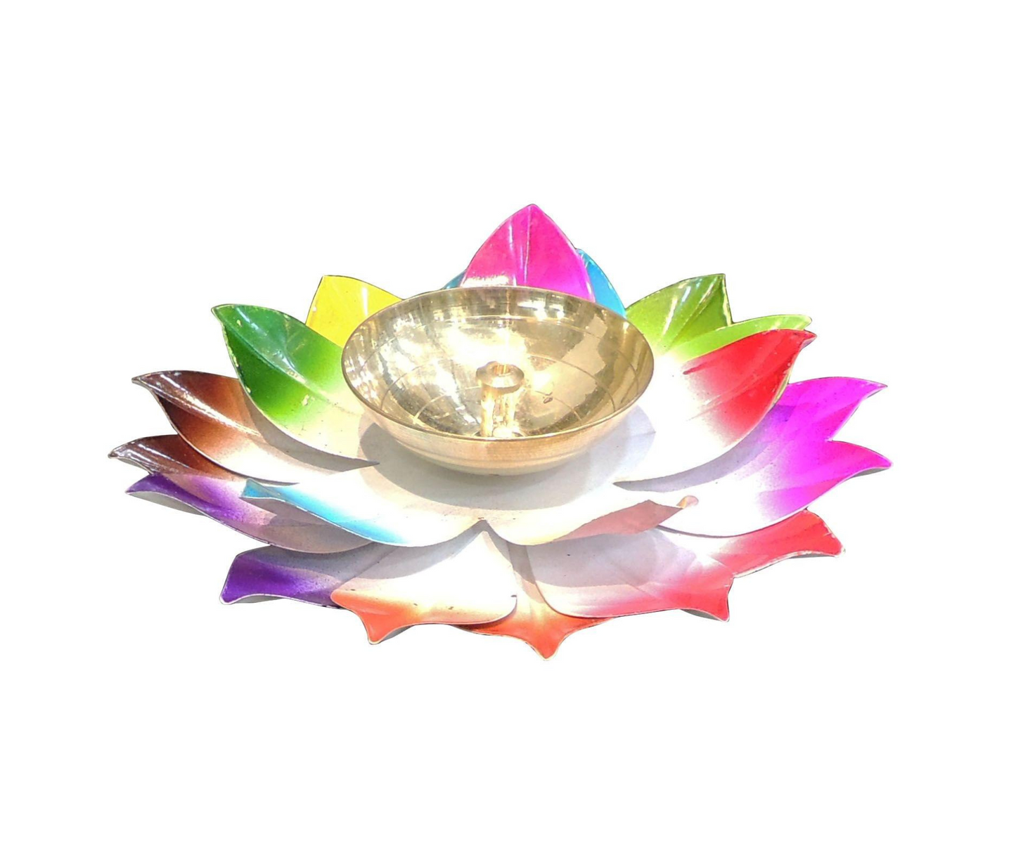 Brass Decorative Colourful Deepak