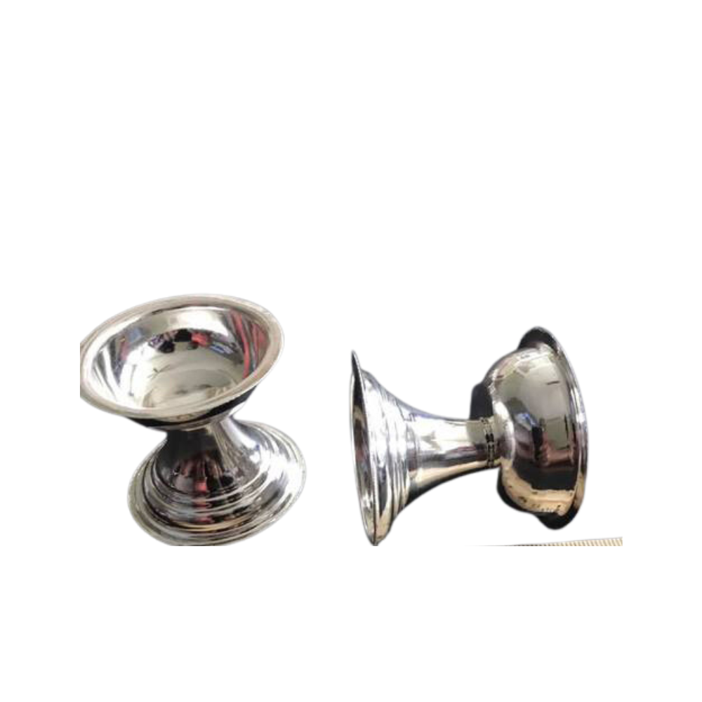 Pair of Pure Silver Lamps