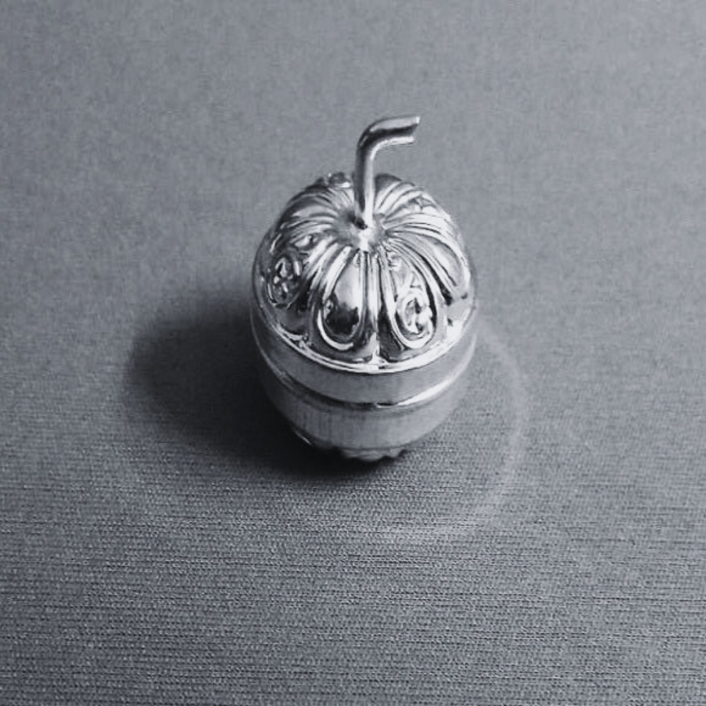 Pure Silver Apple Kumkum Dabbi