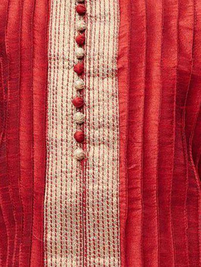 Vastramay Boys' Maroon Cotton Silk Kurta and Pyjama Set