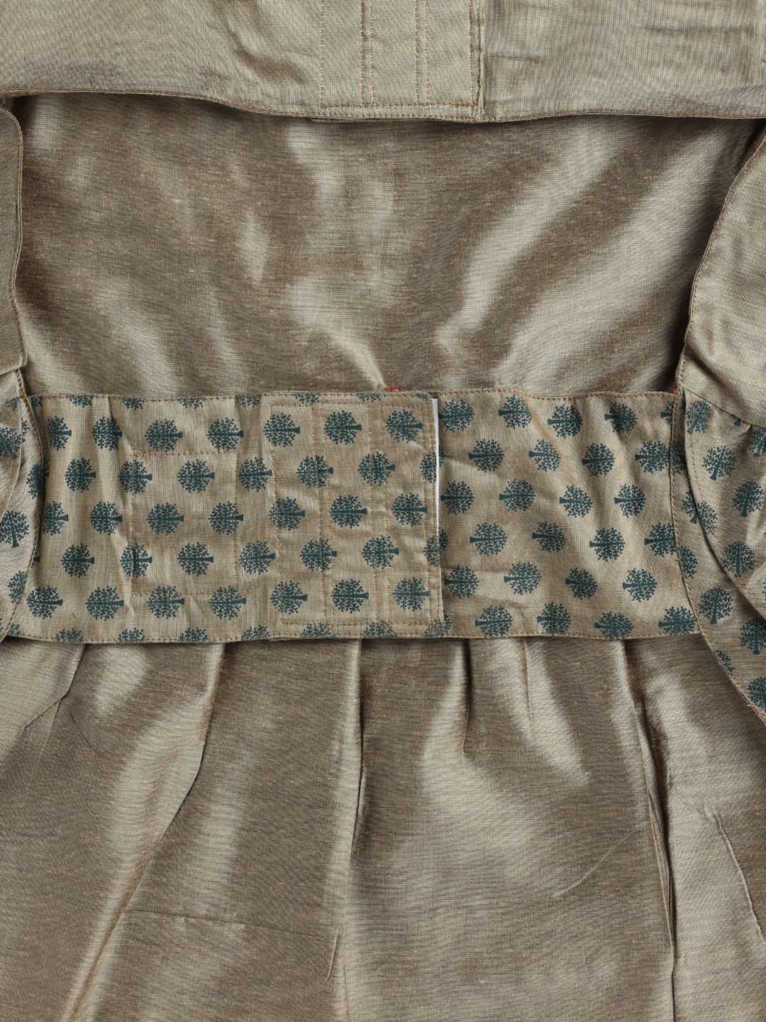 VASTRAMAY Dogs' Chiku Printed Flared Frock With Attached Bow
