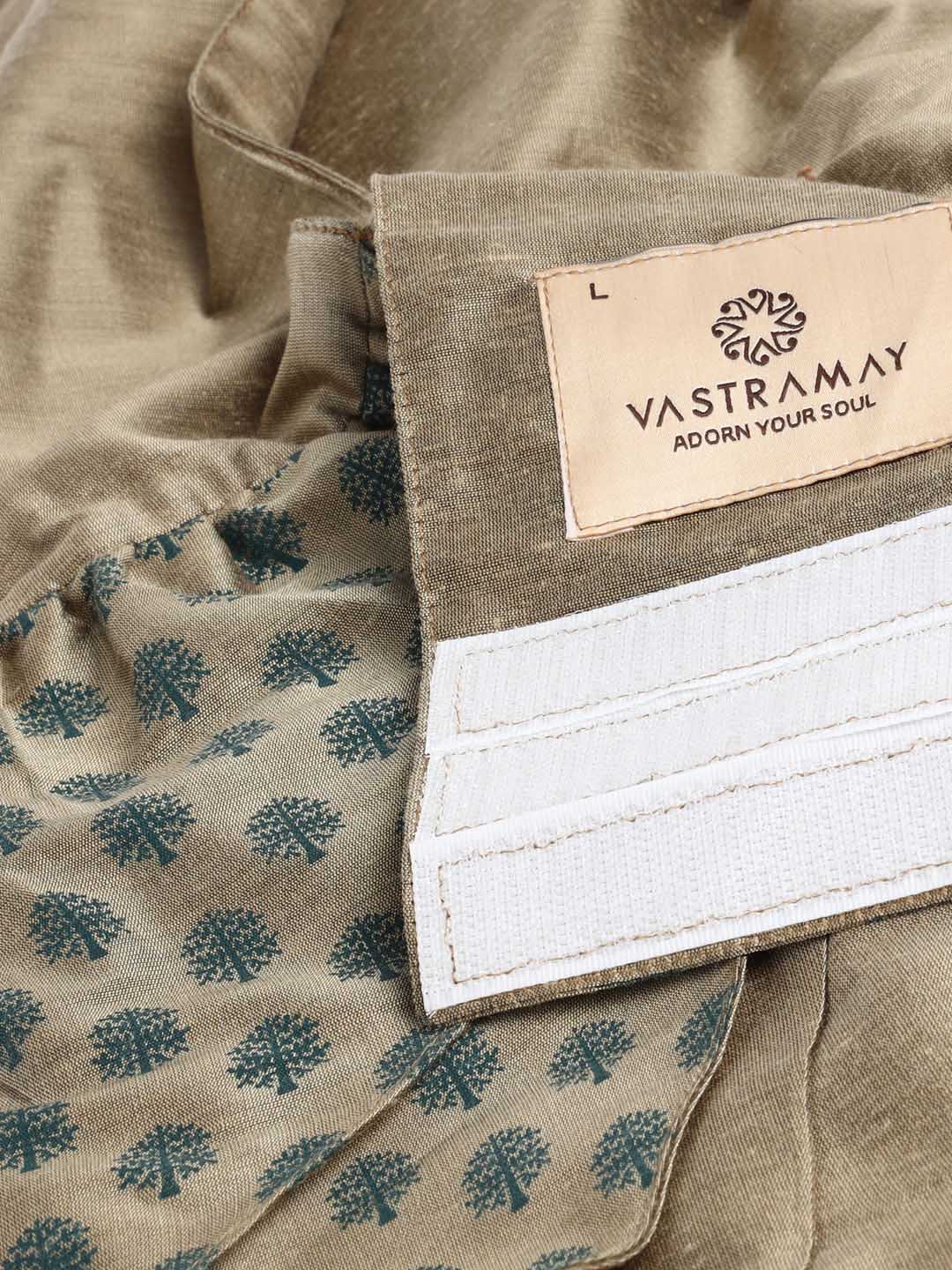 VASTRAMAY Dogs' Chiku Printed Flared Frock With Attached Bow