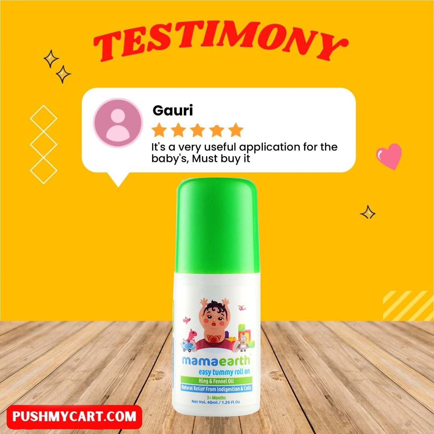 Mamaearth Easy Tummy Roll On 40ml - PUSHMYCART