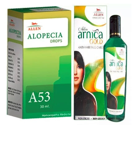 Allen Hair Care Combo A53 + Arnica Gold Oil packet of 1 Kit