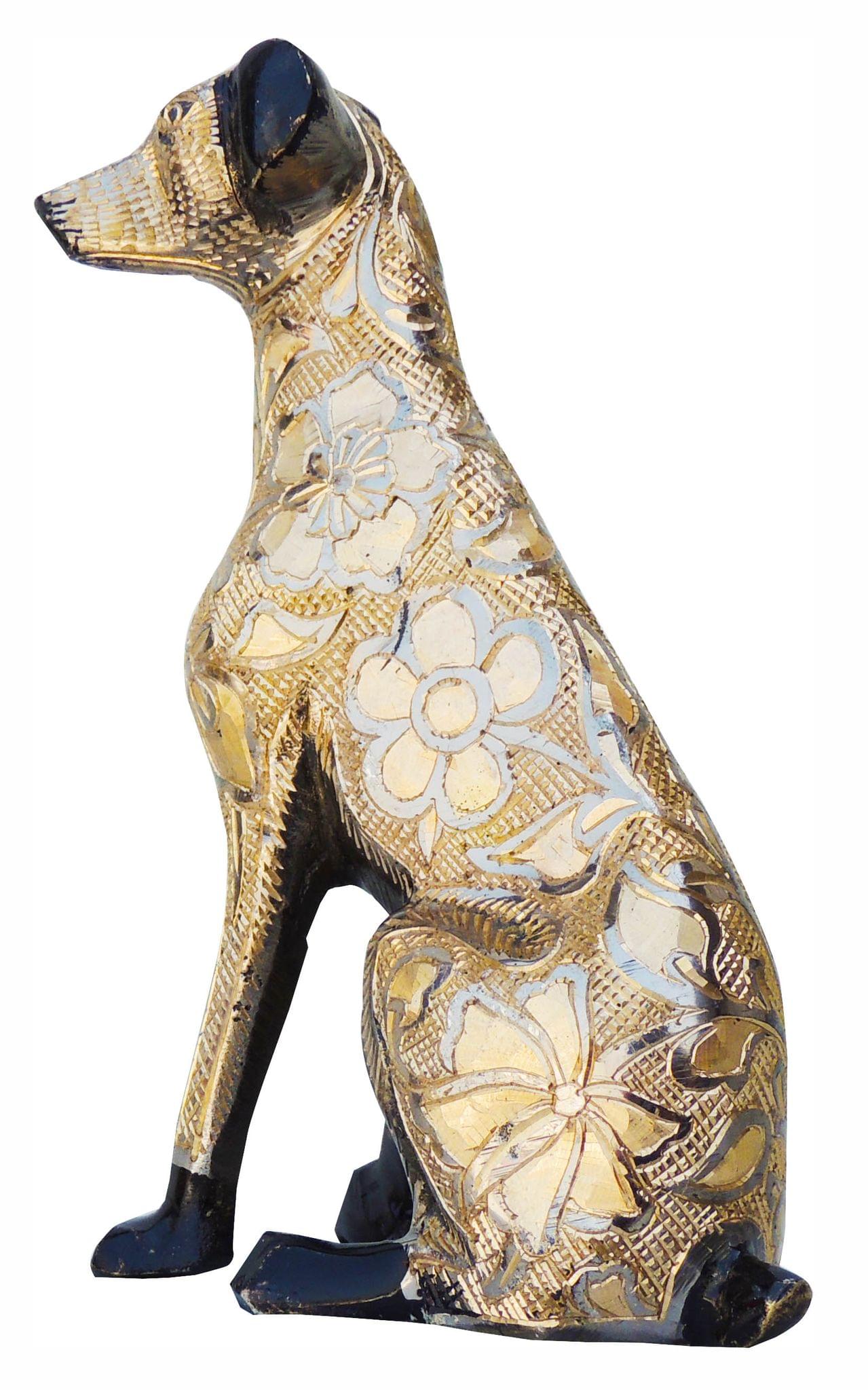 Brass Showpiece Dog Statue