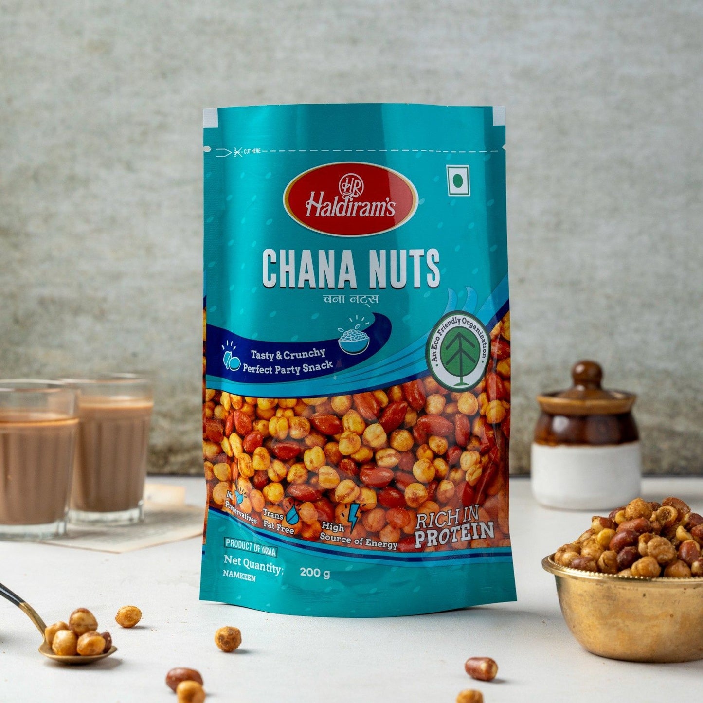 Haldiram Chana Nuts (pack of 4) 200 gms each - PUSHMYCART