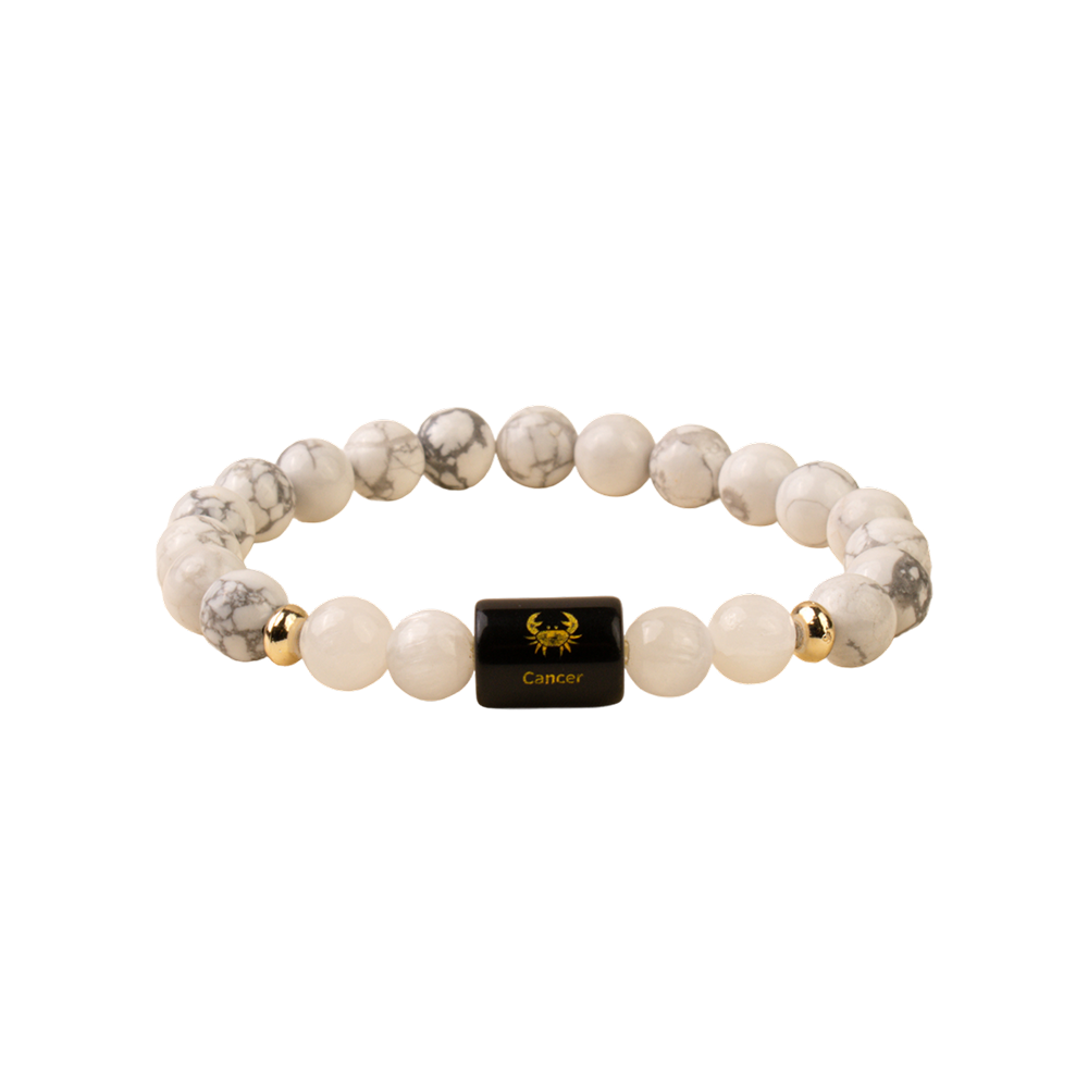 Astrotalk Cancer Zodiac Elasticated Bracelet (Off-White)