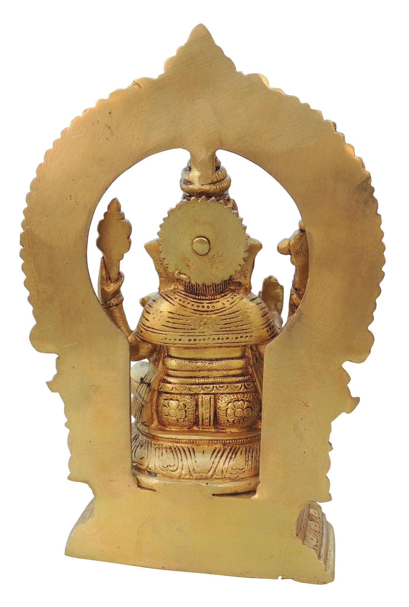 Brass Ganesh Circle Statue