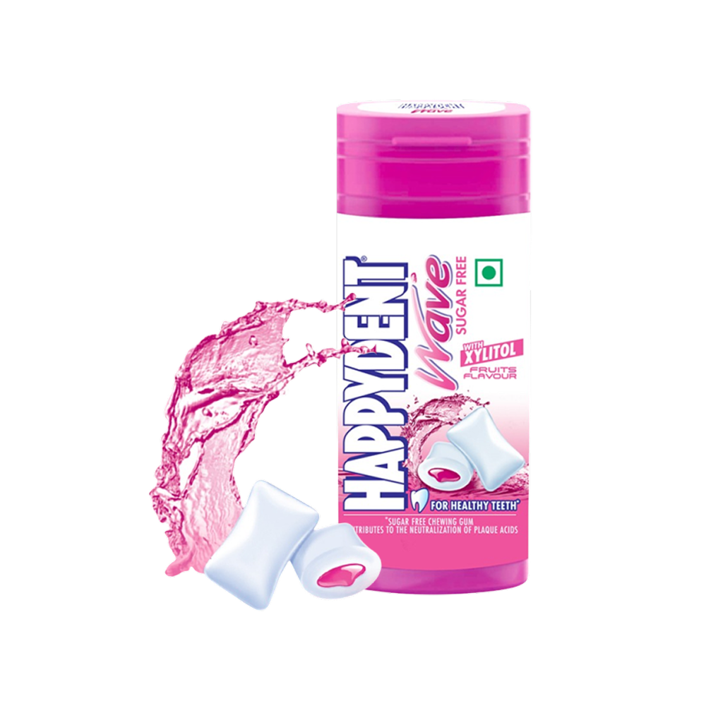 Happydent Sugar Free Wave Fruit Flavour Chewing Gum
