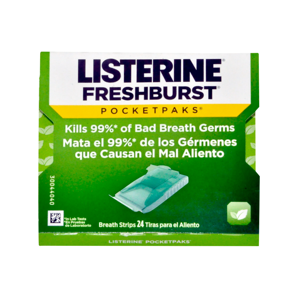 Listerine Fresh Burst Mint Breath Strips Pocketpaks