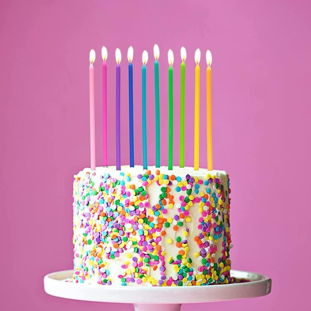 Neon Rainbow Cake Stick Candle Neon Rainbow Cake Party Propz