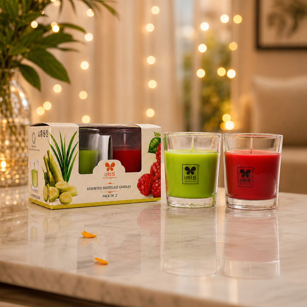 IRIS Jar Candle (Lemongrass, Raspberry)