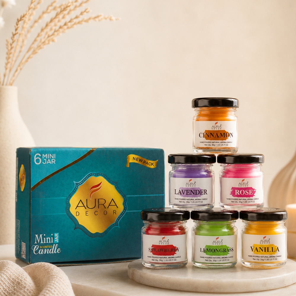 Auradecor Mini Jar Candle (Multi-fragrance)
