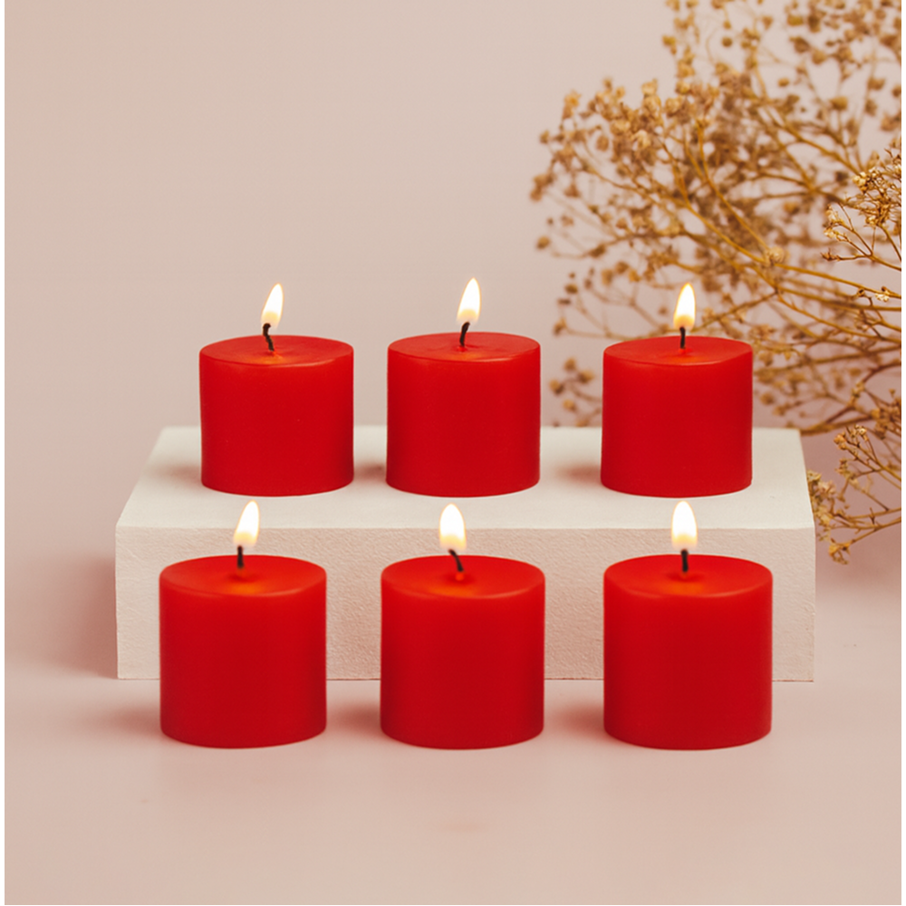 Auradecor Votive Pillar Candle (Raspberry)