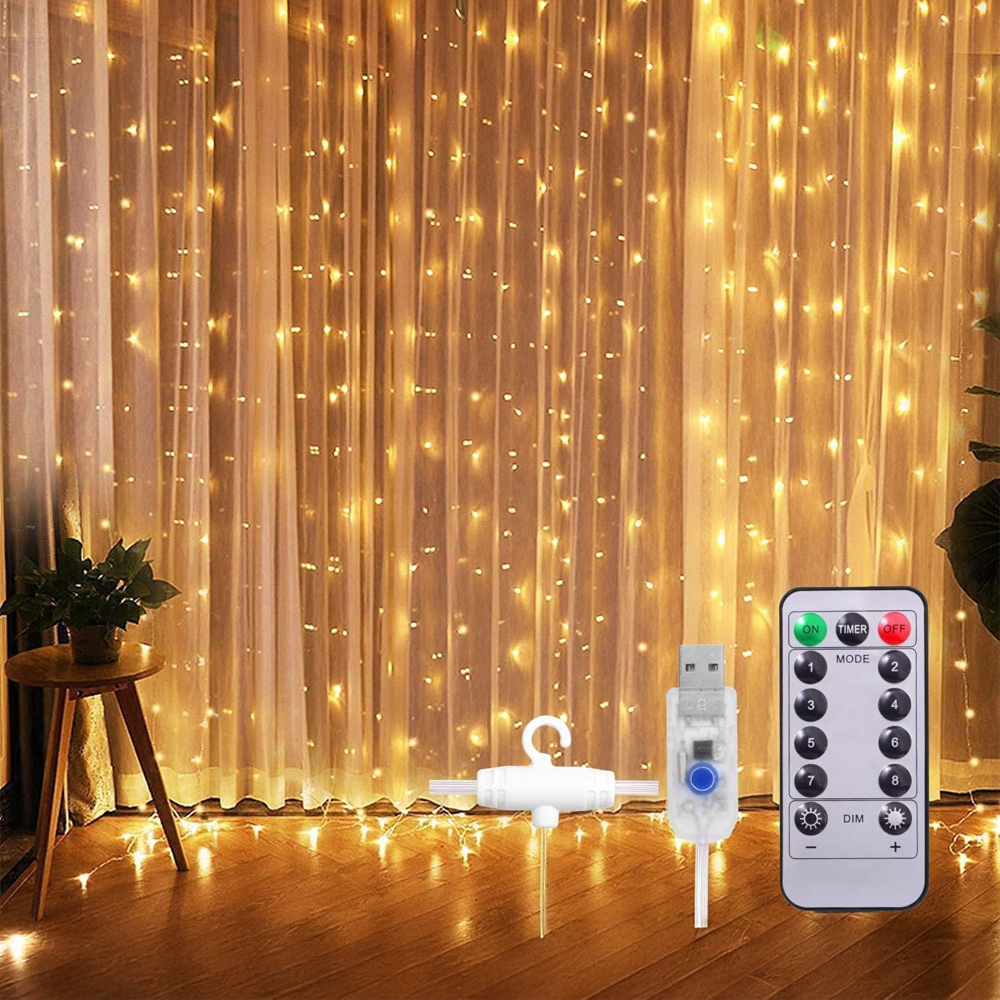 Warm White 3 m Curtain String Lights by Ornalight