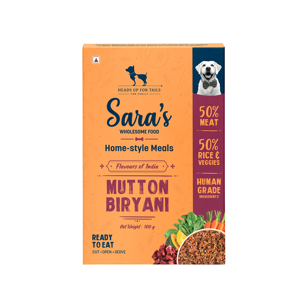 HUFT Sara's Wholesome Fresh Dog Food - Mutton Biryani