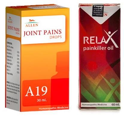 Allen Joint Care Combo A19 + Relax Pain Killer Oil packet of 1 Kit