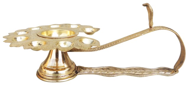 Brass Ganga Arti 9 Bati