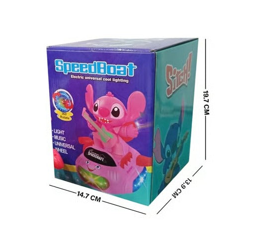 NHR Disney Stitch Speed Boat Musical Toy