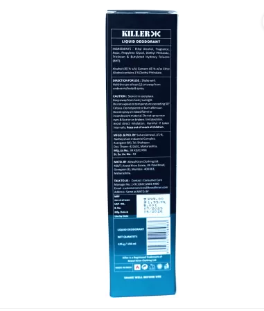 Killer Ocean No Gas Deodorant Spray For Men