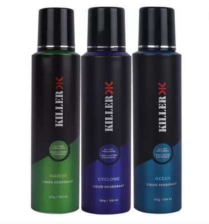 Killer Marine Cyclone Ocean Deodorant Body Spray For Men & Women