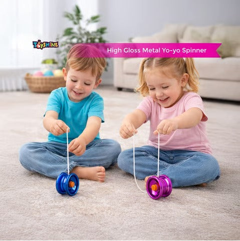 Toyshine High Gloss Metal YoYo Spinner Toy with String