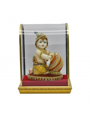 Krishna With Butter Pot Big Fiber Glass