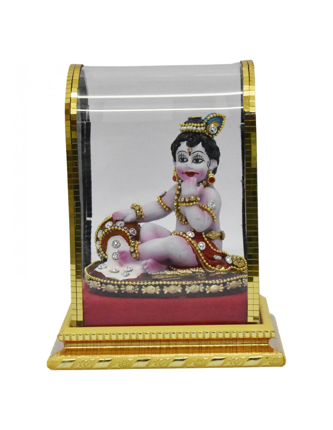 Krishna With Butter Pot Small Fiber Glass