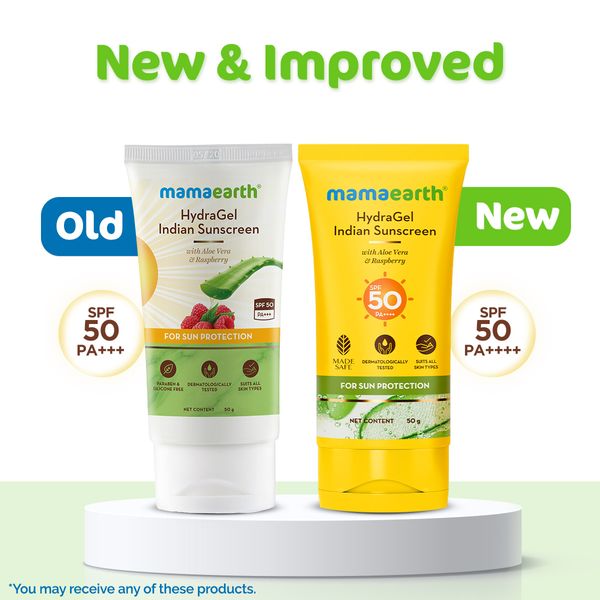 Mamaearth SPF 50 HydraGel Indian Sunscreen 50g - PUSHMYCART