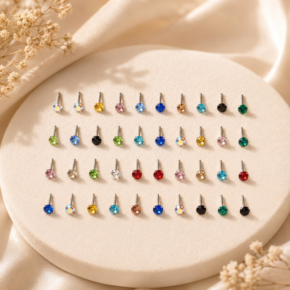 Panash Nose Pin Sets (Red)