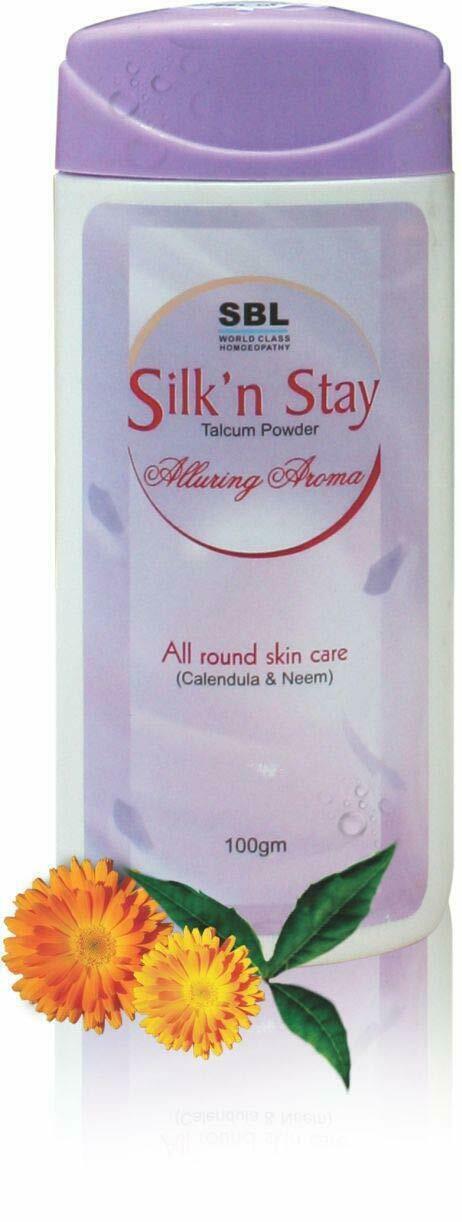 SBL Silk N Stay Talcum Powder 100g - PUSHMYCART