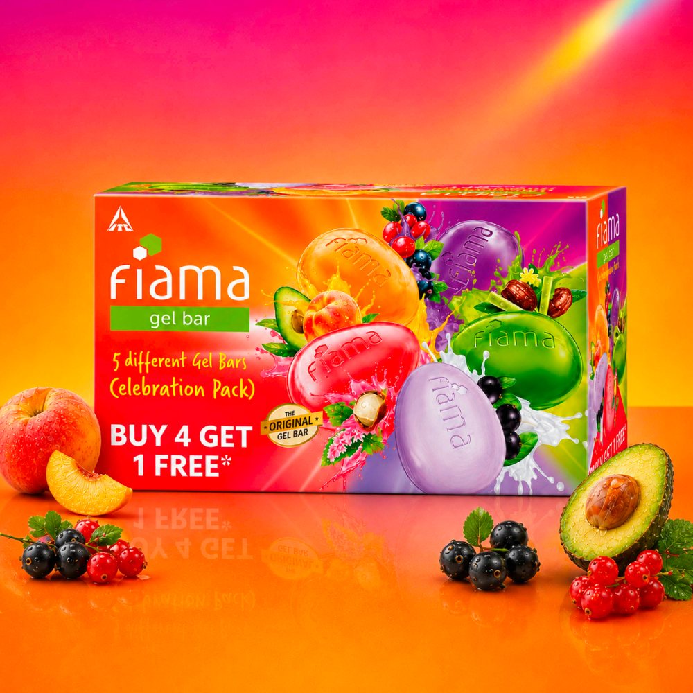 Fiama Gel Bar Soap Celebration Pack - Buy 4 get 1 Free