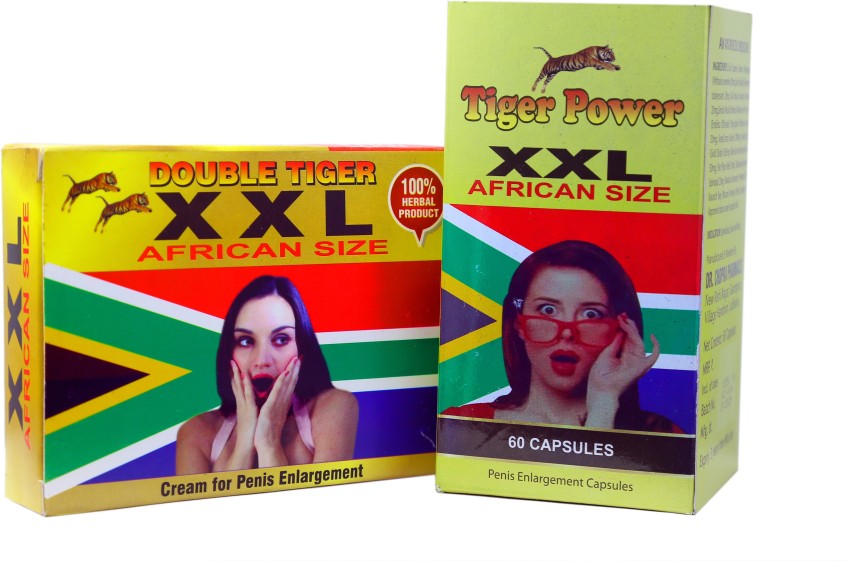 Balmukund Art Tiger Power Xxl African Size Capsules And Cream Combo Pack