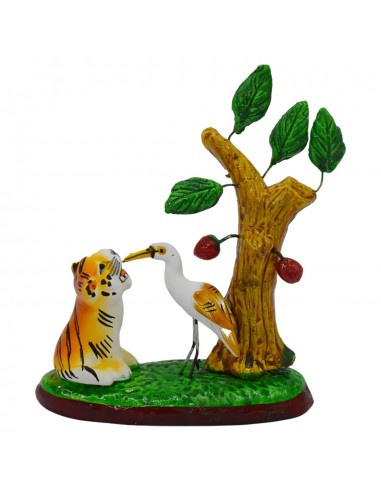 Tiger With Cattle Egret