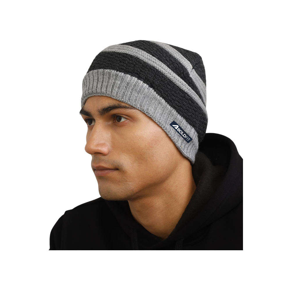 Boldfit Woolen Winter Cap (Grey)