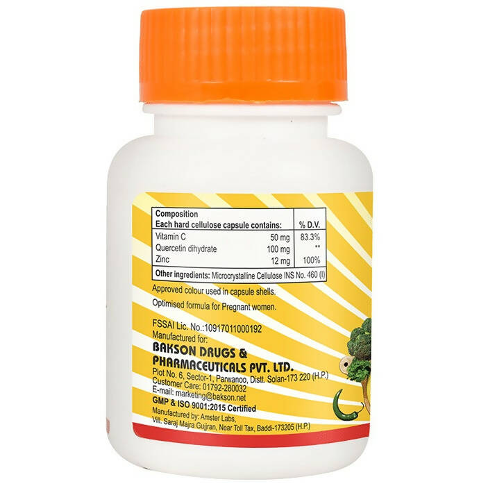 Bakson's Vitamin C Plus & Zinc Capsules - PUSHMYCART