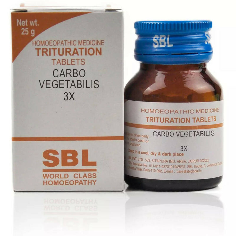 SBL Carbo Vegetabilis Trituration Tablet 3X