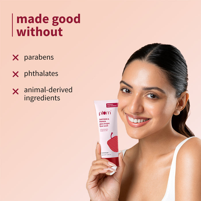 Plum Saffron & Papaya Glow Bright Face Wash