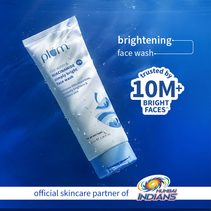Plum 2% Niacinamide & Rice Water Face Wash For Clear & Bright Skin