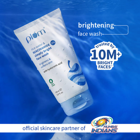 Plum 2% Niacinamide & Rice Water Face Wash For Clear & Bright Skin