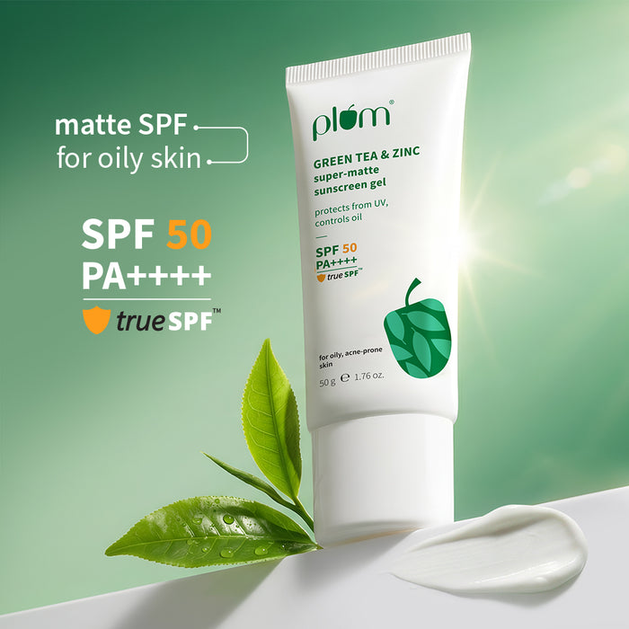 Plum Green Tea & Zinc Super Matte SPF 50 Sunscreen Gel