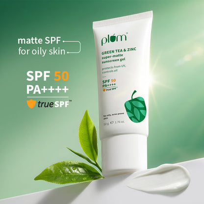 Plum Green Tea & Zinc Super Matte SPF 50 Sunscreen Gel