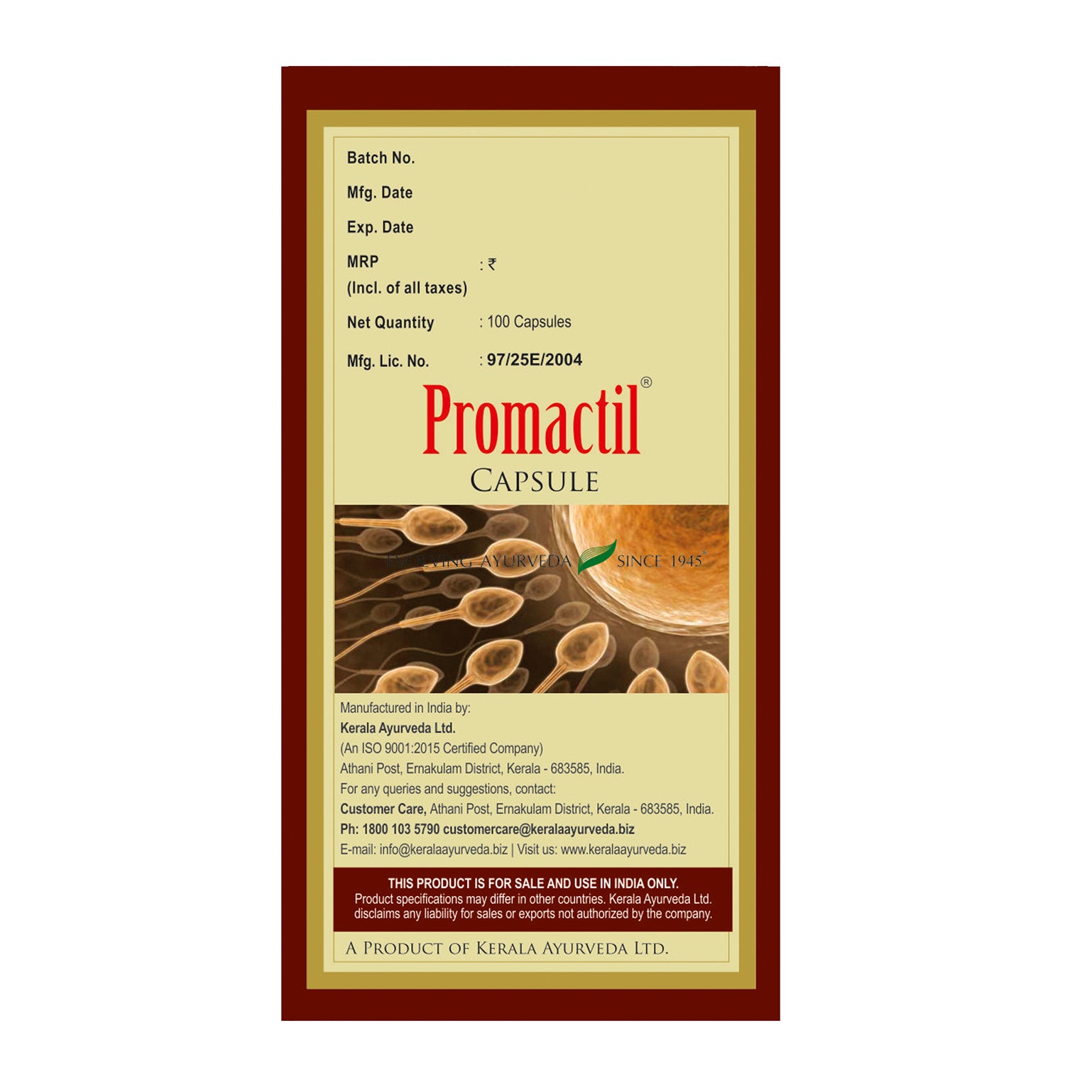 Kerala Ayurveda Promactil capsule