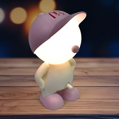 Cute Lovely Cartoon Design LED Desk Night Light With Plastic Head Cap