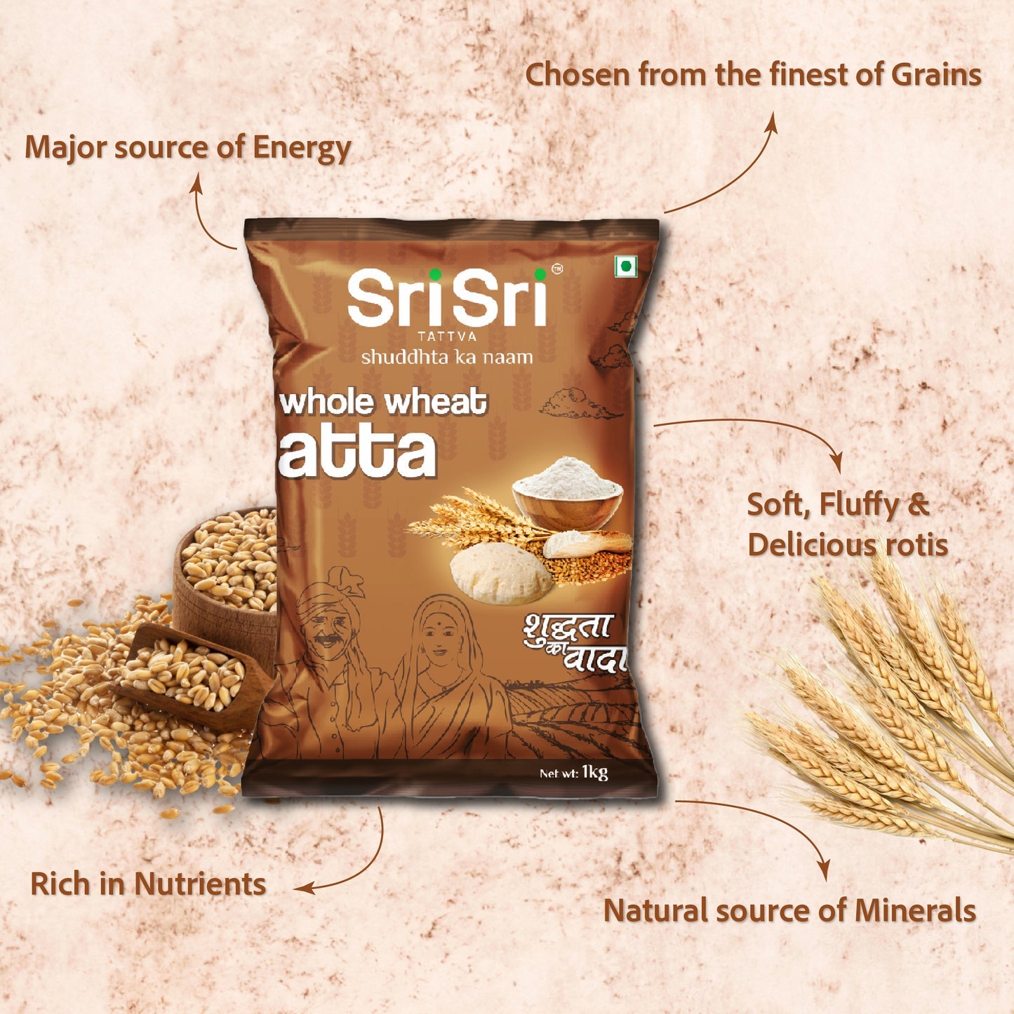 Sri Sri Tattva Whole Wheat Atta