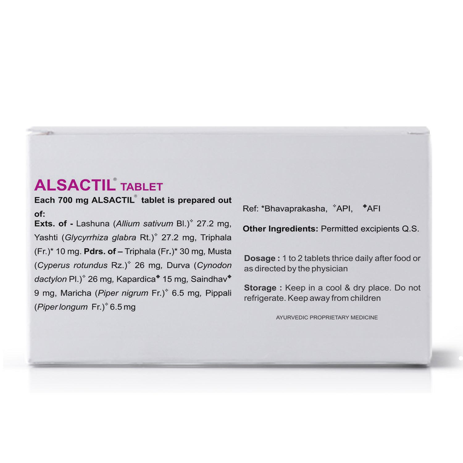 Kerala Ayurveda Alsactil Tablet