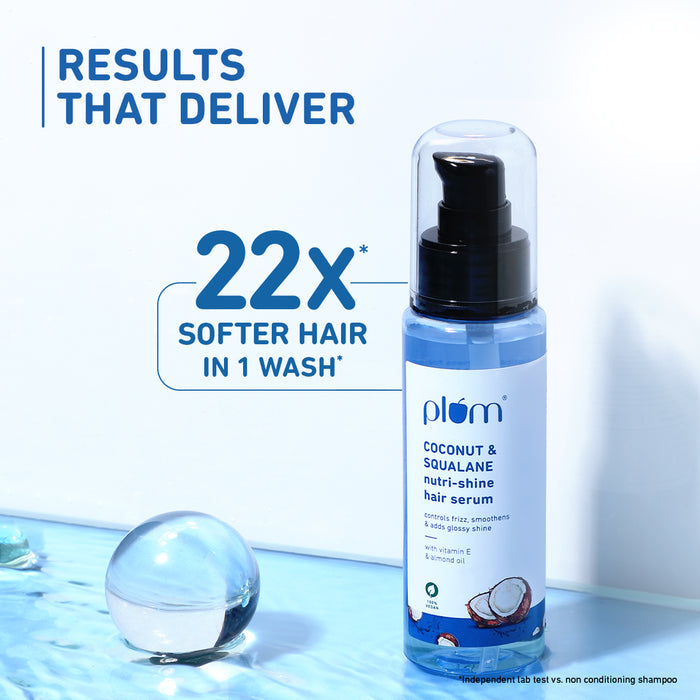 Plum Coconut & Squalane Hair Serum For Soft & Shiny Hair