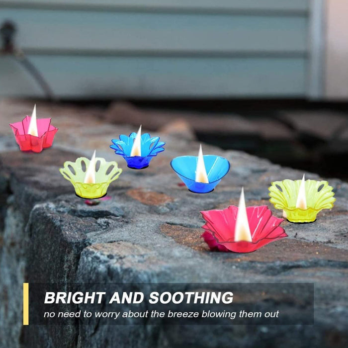 Reflection Diya Combo Plastic Candle Cup with Multi Shape