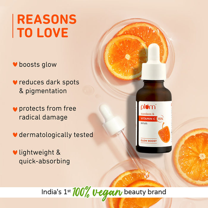 Plum 15% Vitamin C & Mandarin Glow Boost Serum